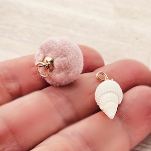 Charms vergoldet kleine Anhänger für Creolen Armbänder Eiffelturm Pilz böser Blick Seestern gold Blatt Süßwasserperle Muschel Tropfen Münze