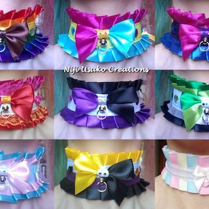 LGBTQ+ Pride CUSTOM collars chokers bracelets, Rainbow Gay Lesbian Pansexual Ace Asexual Nonbinary Transgender Bisexual Flags