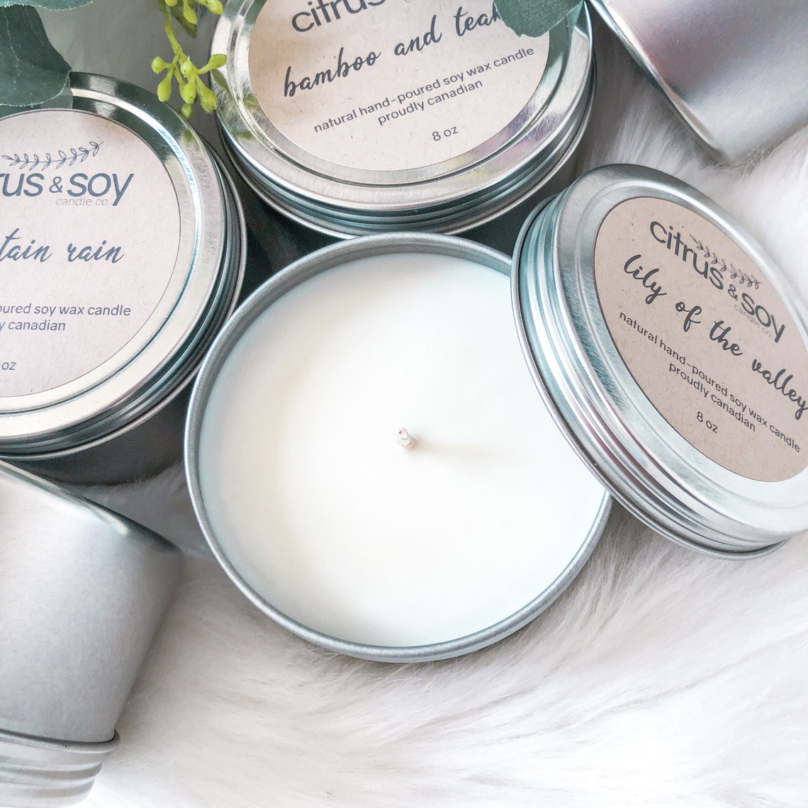 Single 8oz Natural Soy Wax Candle Etsy