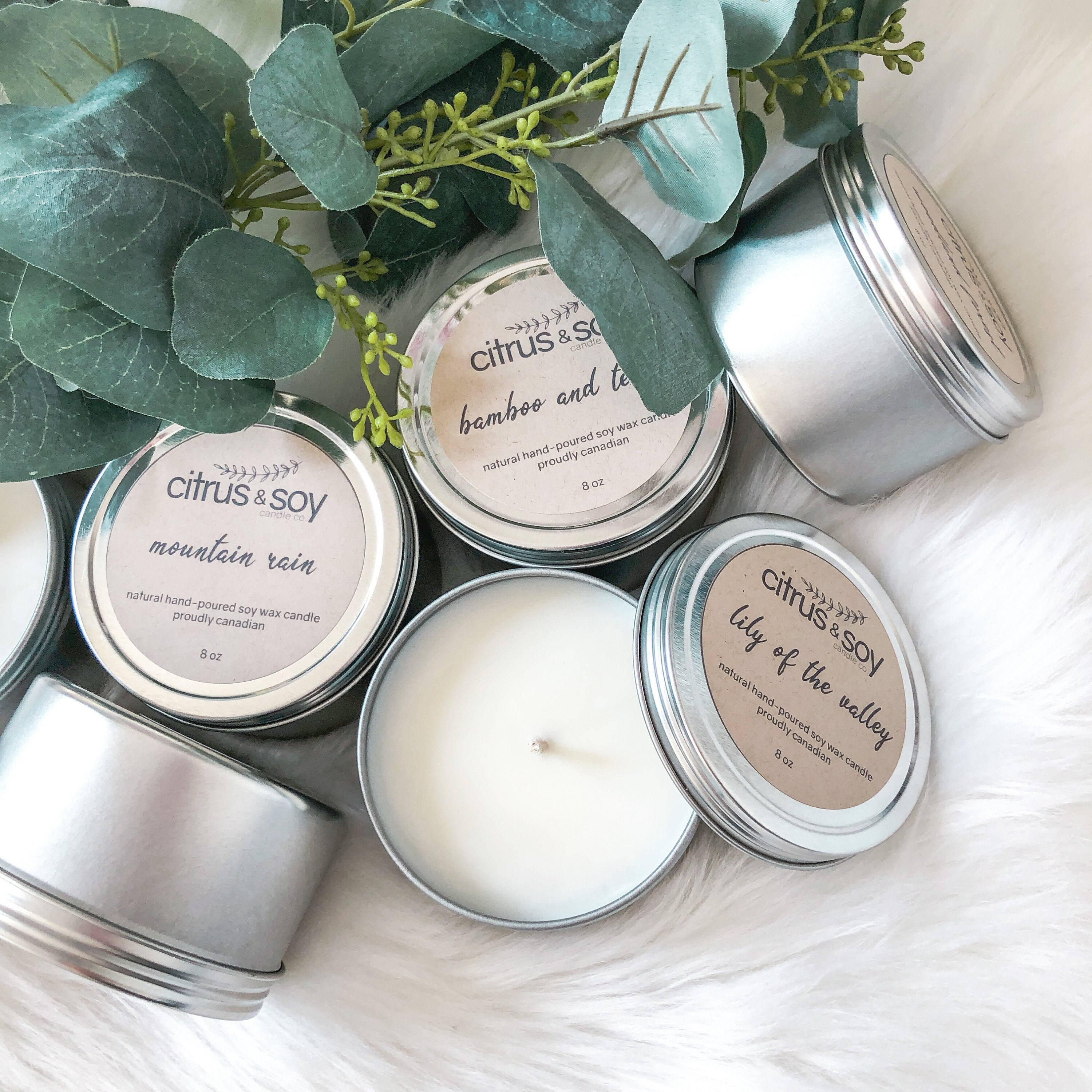 Single 8oz Natural Soy Wax Candle Etsy