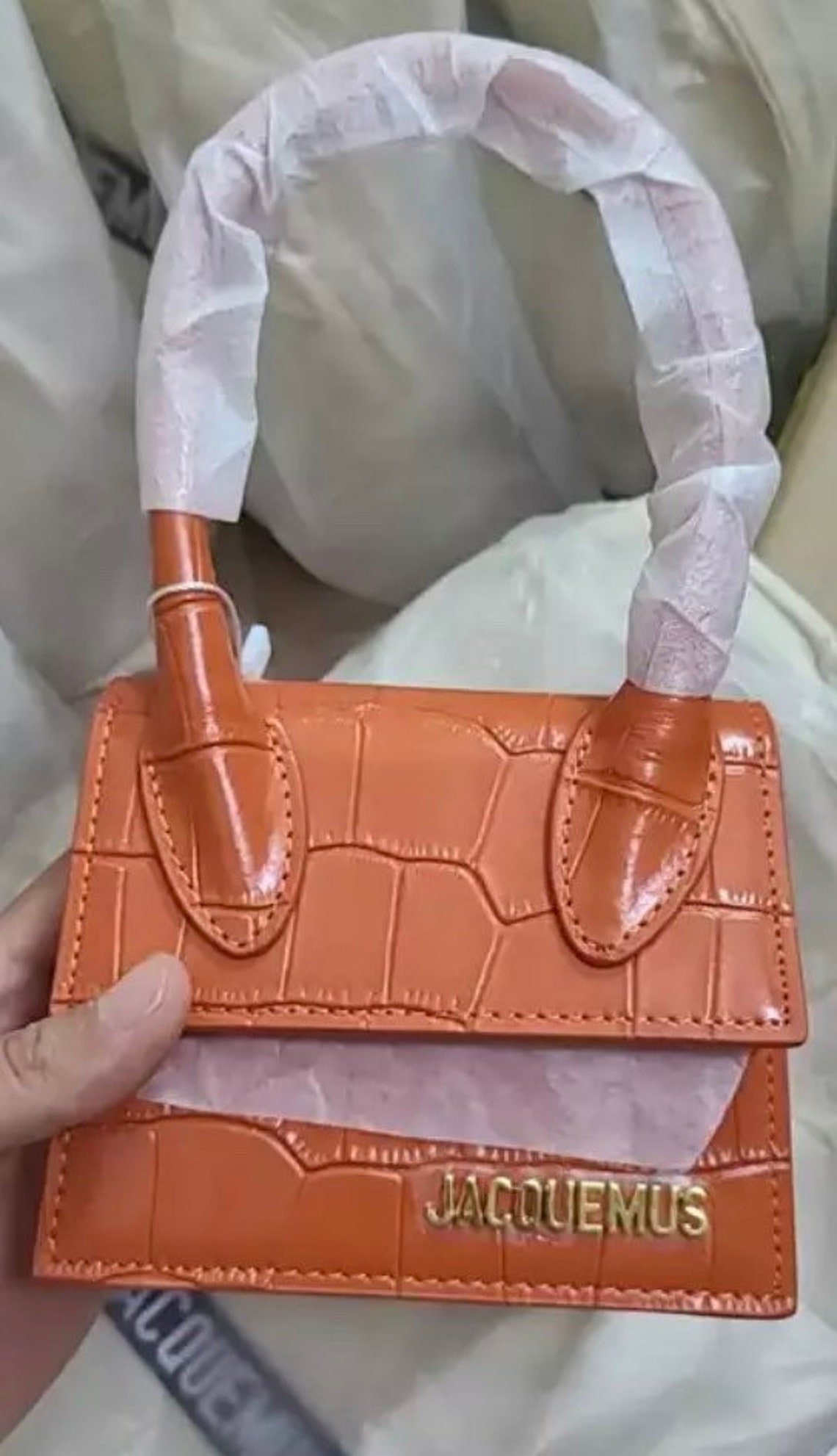 Genuine leather jacquemus mini bags Etsy