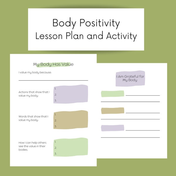 Social Emotional Learning Lesson for Teens-Body Positivity Through Gratitude, Healthy Habits