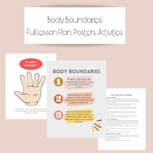 Social Emotional Learning-Body Boundaries for Children-Full Lesson Plan and Posters