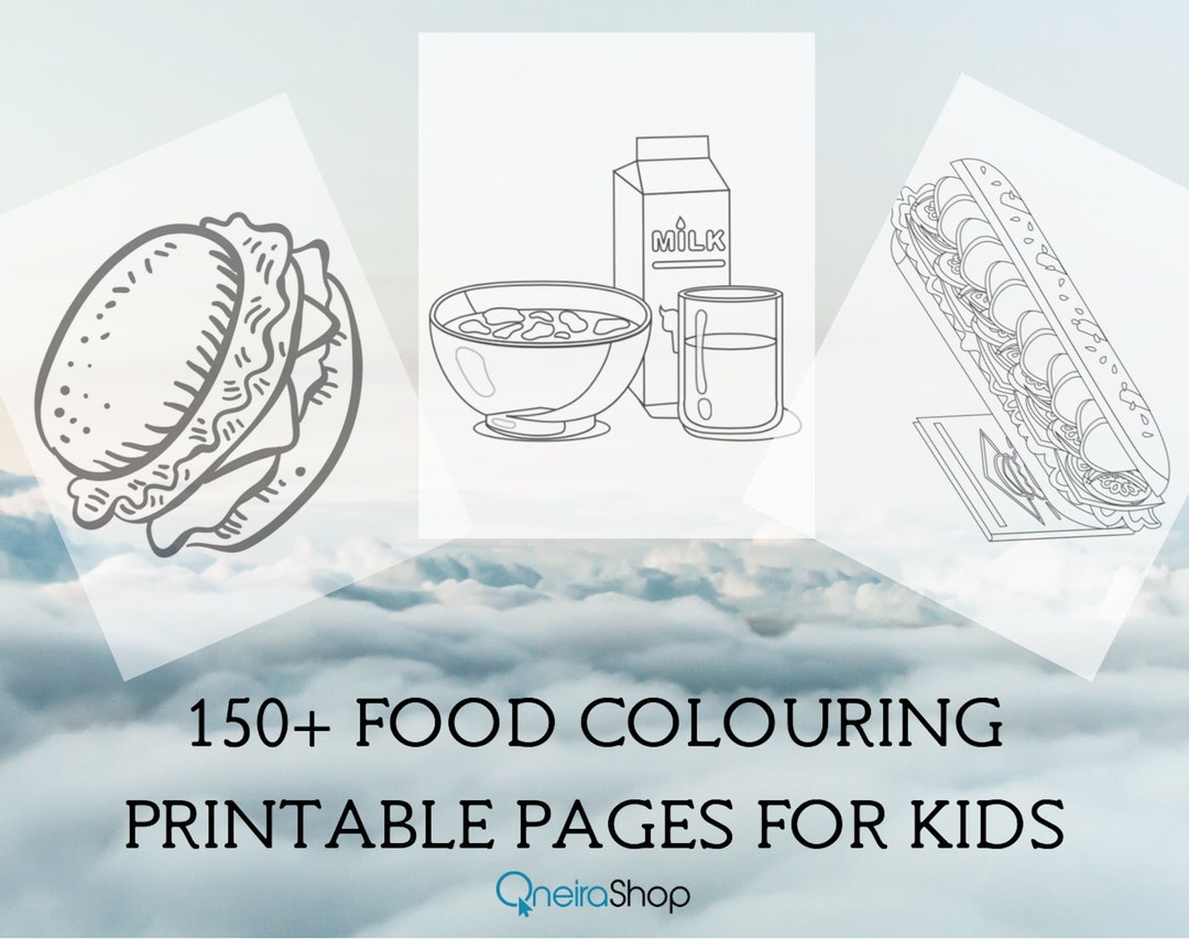 150+ Food Colouring Pages for Kids - Instant Digital Download - Etsy ...