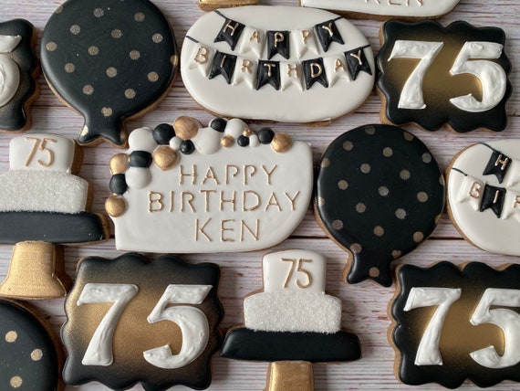 Louis Vuitton themed birthday cookies by @mercibeaucookies in 2023