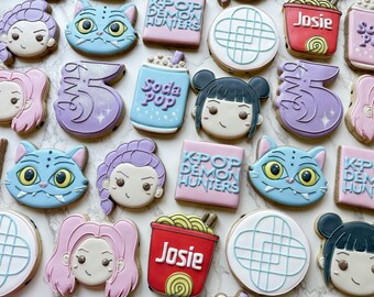 K-pop demon hunter and saja boys cookies