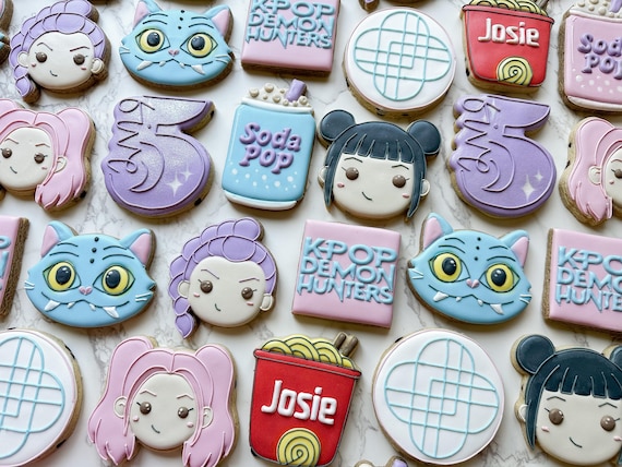 K-pop Demon Hunter and Saja Boys Cookies - Etsy