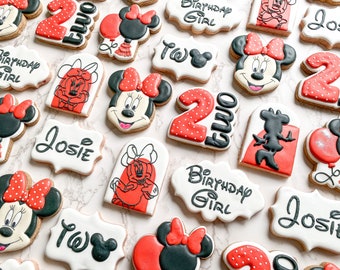 Minnie birthday cookies (18)(vegan)