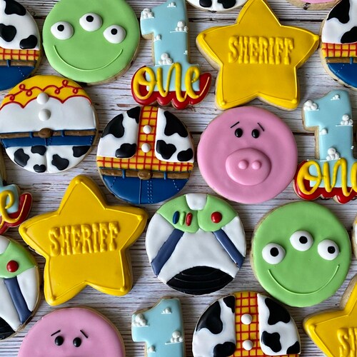2 Dozen Birthday Toy Story Cookies Etsy