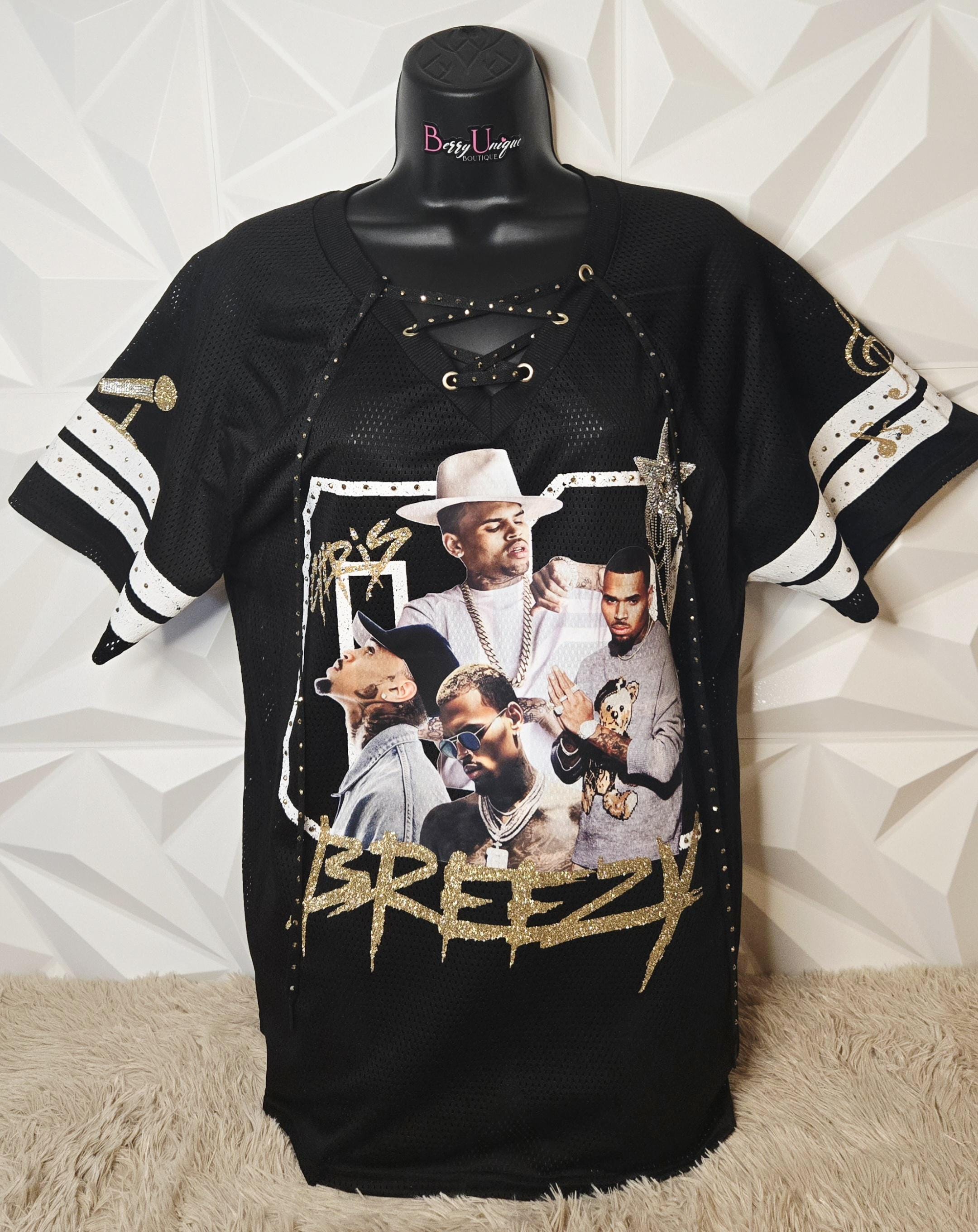 Custom Chris Brown Breezy Bowl Black Mesh Jersey, Breezy BOWLXX Concert  Outfit, Women's Fit, Uniquely Handmade, Black Only! MADE to ORDER! - Etsy