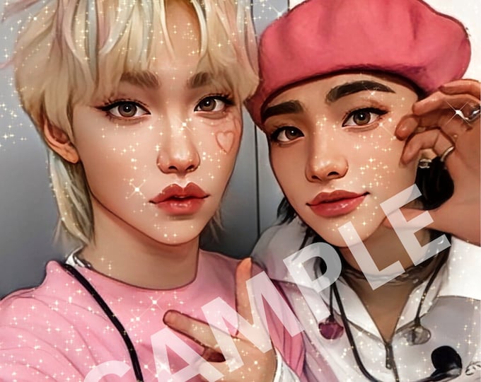 Hyunlix Stray Kids Art Print hyunjin felix skz