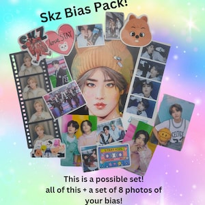 Paquete sorpresa de cumpleaños de Stray Kids. Paquete Bias, artículos personalizados, calcomanías, tarjetas fotográficas, polaroids, impresiones artísticas y más. Mystery Skz