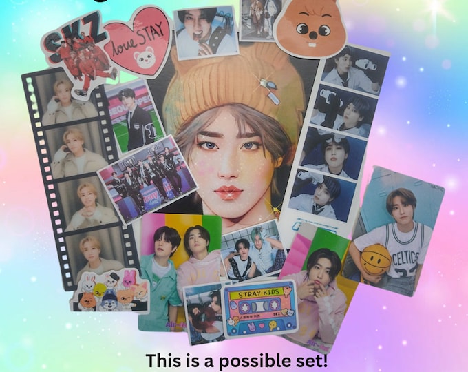 Stray Kids Birthday Surprise Pack! Bias Pack, custom merch, stickers, photocards, polaroids, art prints & more! Mystery Skz