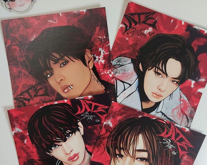 5 Star ATE Stray Kids Art Prints OT8 SET!
