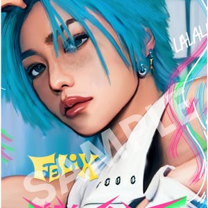 Felix Rockstar Art Print A6 hyunjin han jisung jeongin lee know bang chan seungmin changbin