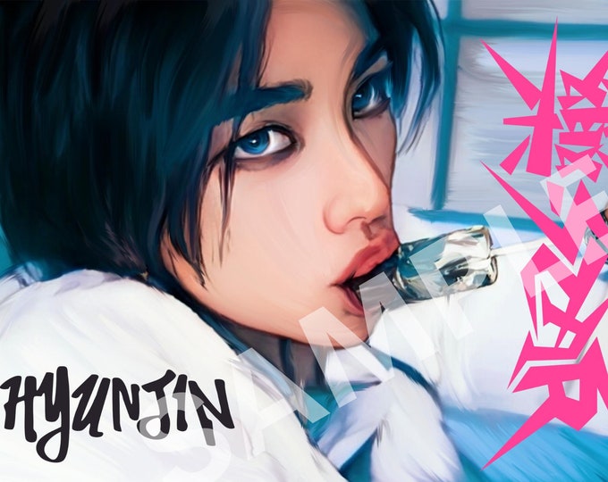Hyunjin Stray Kids Rockstar art print