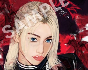 Stampa artistica ATE di Felix Stray Kids