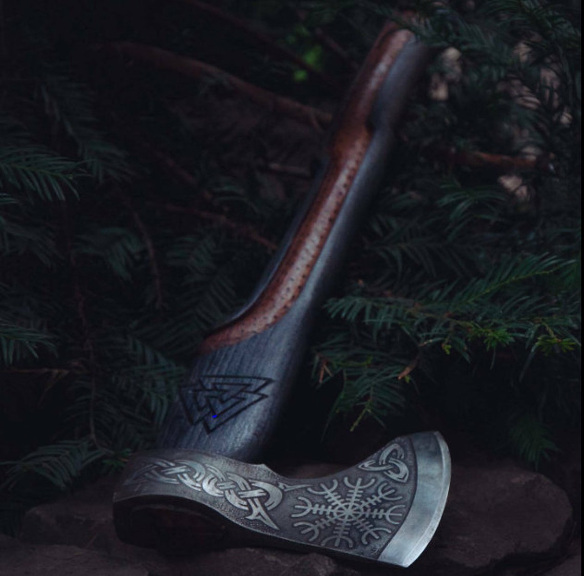 Viking Axe Custom Handmade Engraved 1095 Carbon Steel Carving Etsy