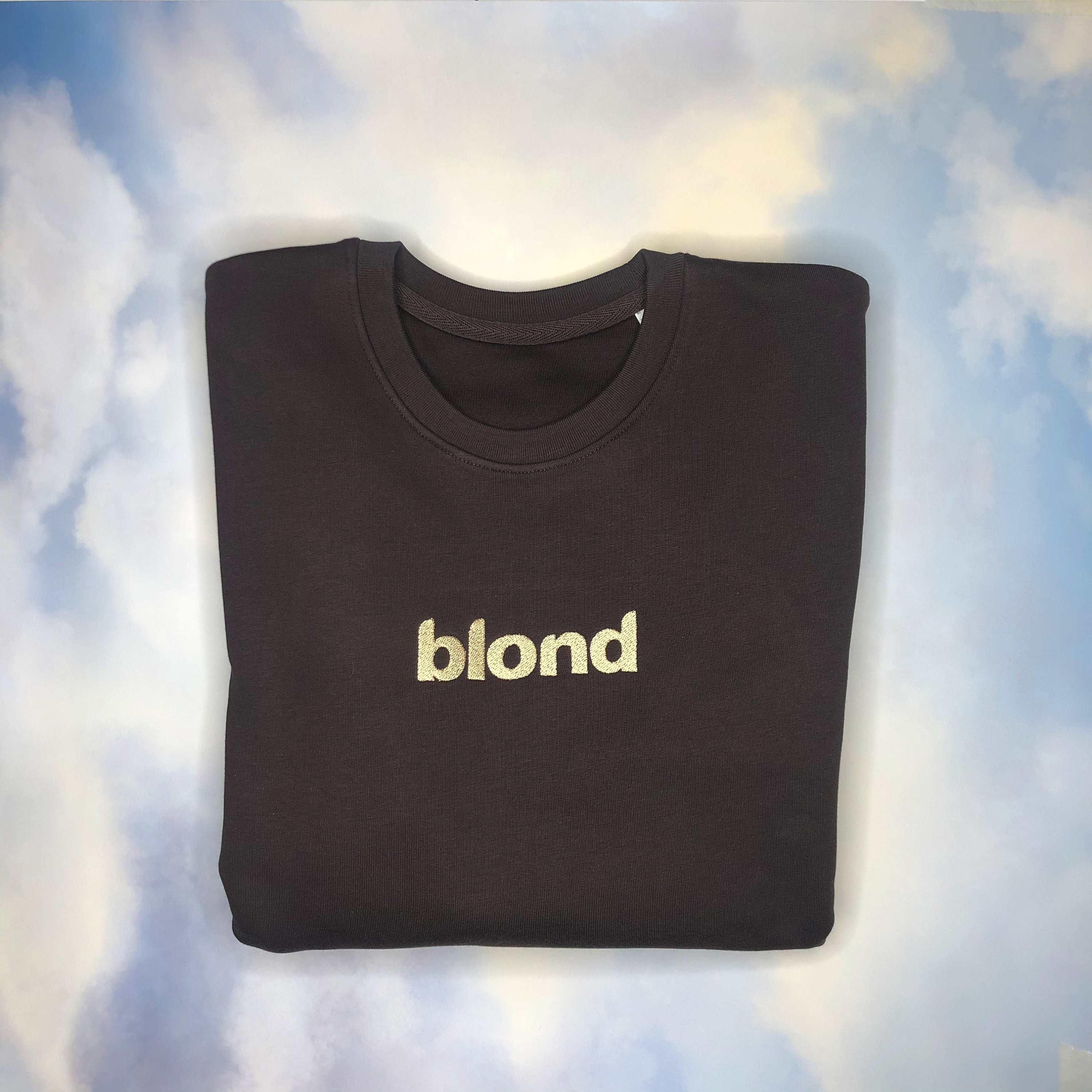 Frank Ocean Blond Embroidered Crewneck Sweater l Brown Etsy