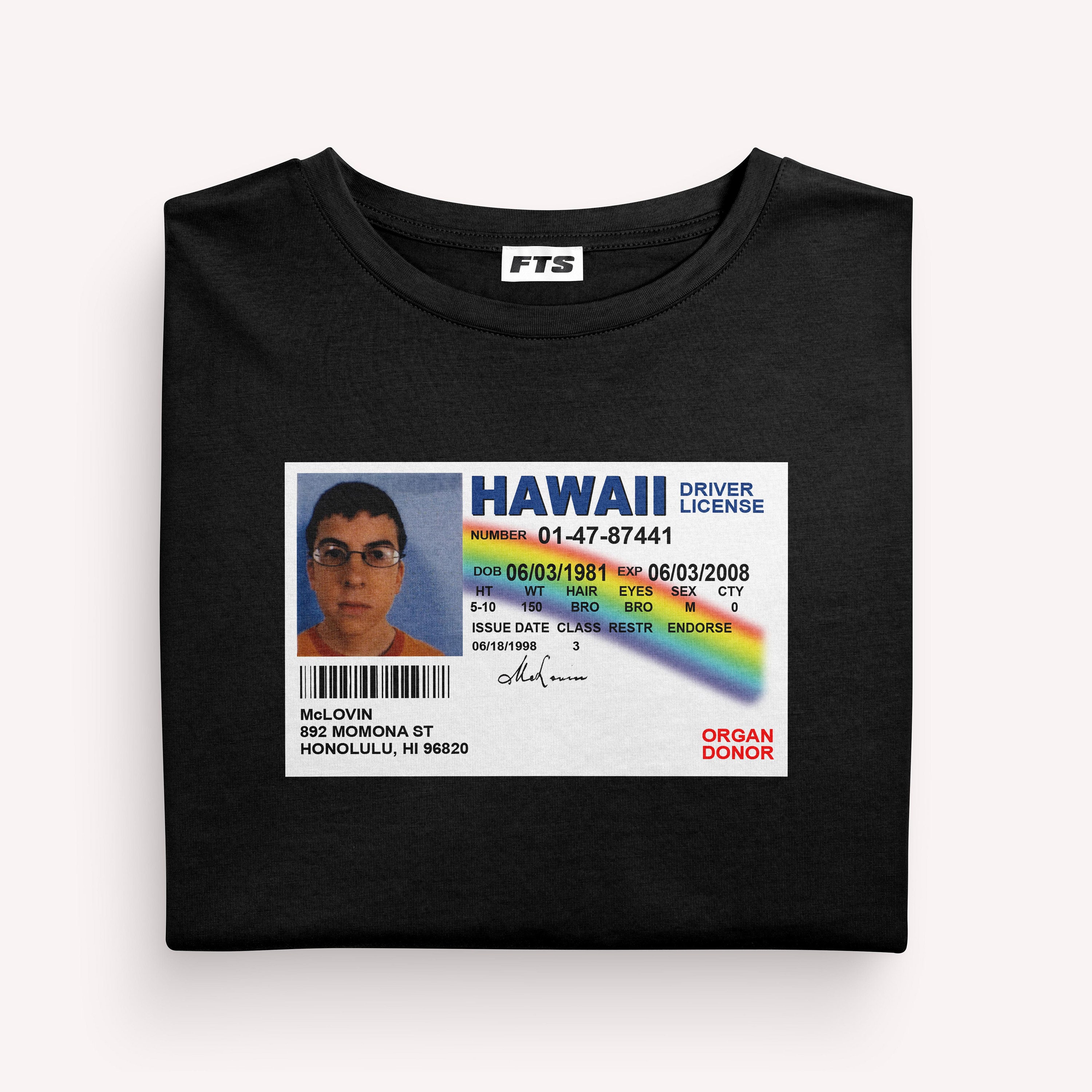 Mclovin ID Funny Black T-shirt - Etsy 