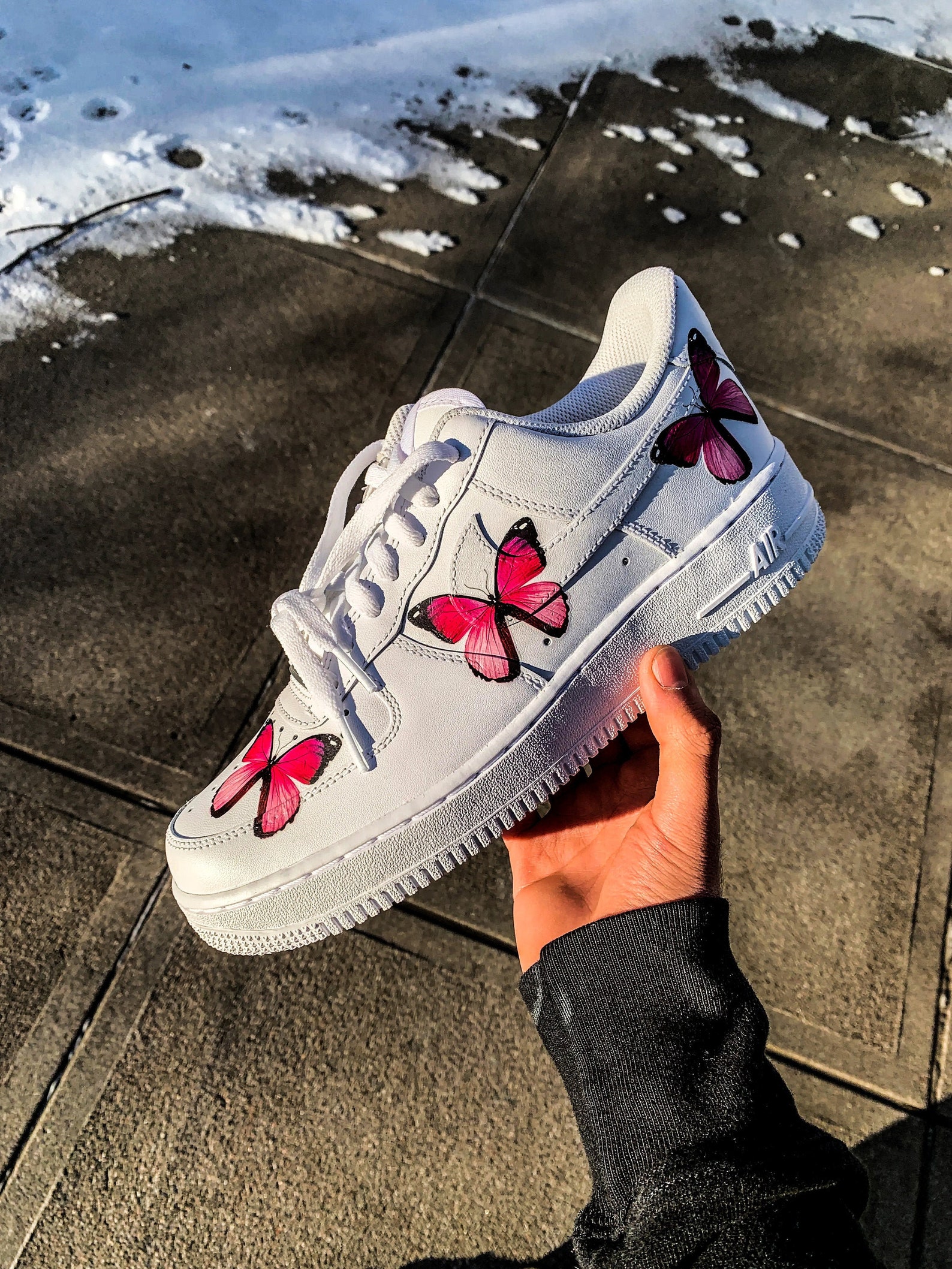 PINK BUTTERFLY Custom Nike Air Force 1 | Etsy