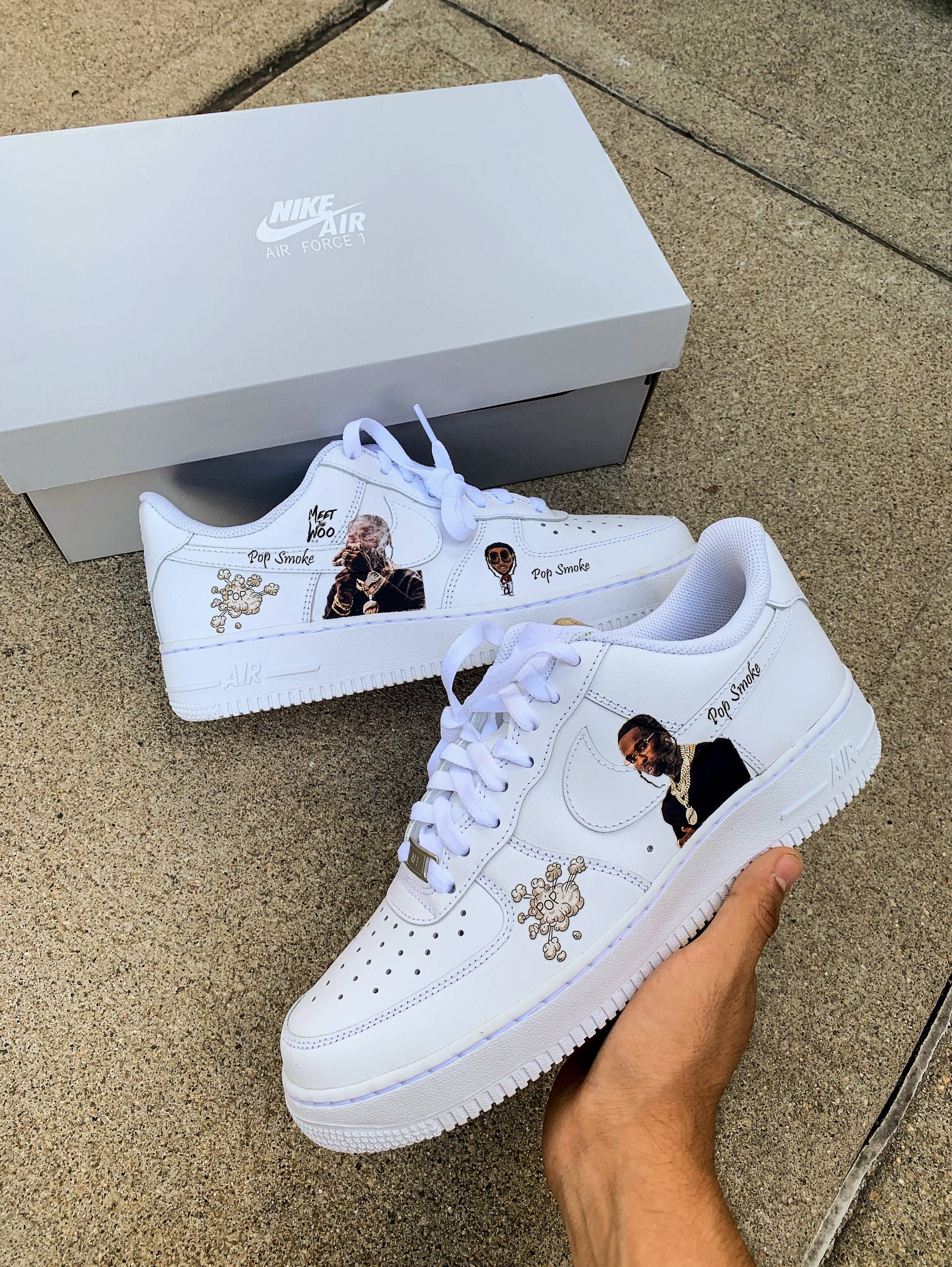 POP SMOKE Custom Nike Air Force 1 Etsy
