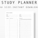 A4 Study Planner Printable Student Planner PDF Student | Etsy