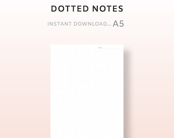 Free A5 Planner Dot Grid Paper Printable