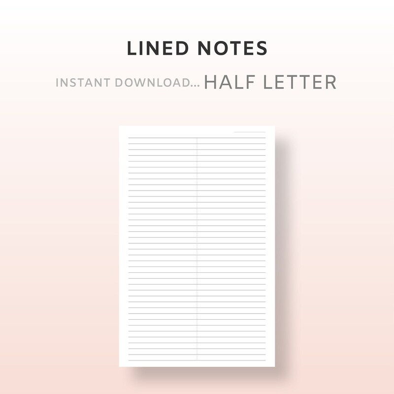 Study Note Page - Etsy