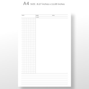 A4 Printable Cornell Notes Student Cornell Notes Paper Lecture Notes ...