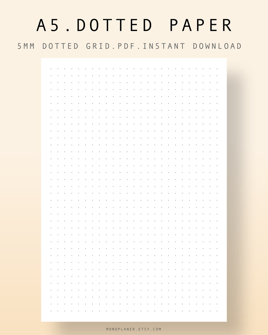 A5 Dotted Paper 5mm Dot Grid Printable Paper Study Dotted Etsy A5 Dotted Paper 5mm Dot Grid Printable Paper Study Dotted Etsy