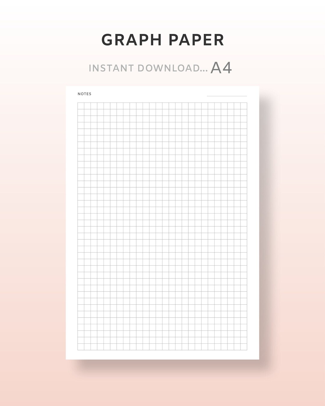 A4 Graph Paper Study Notes Printable Letter Refillable Planner Letter