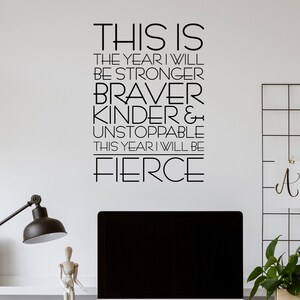 Fierce Motivational Wall Decal | Classroom Decor