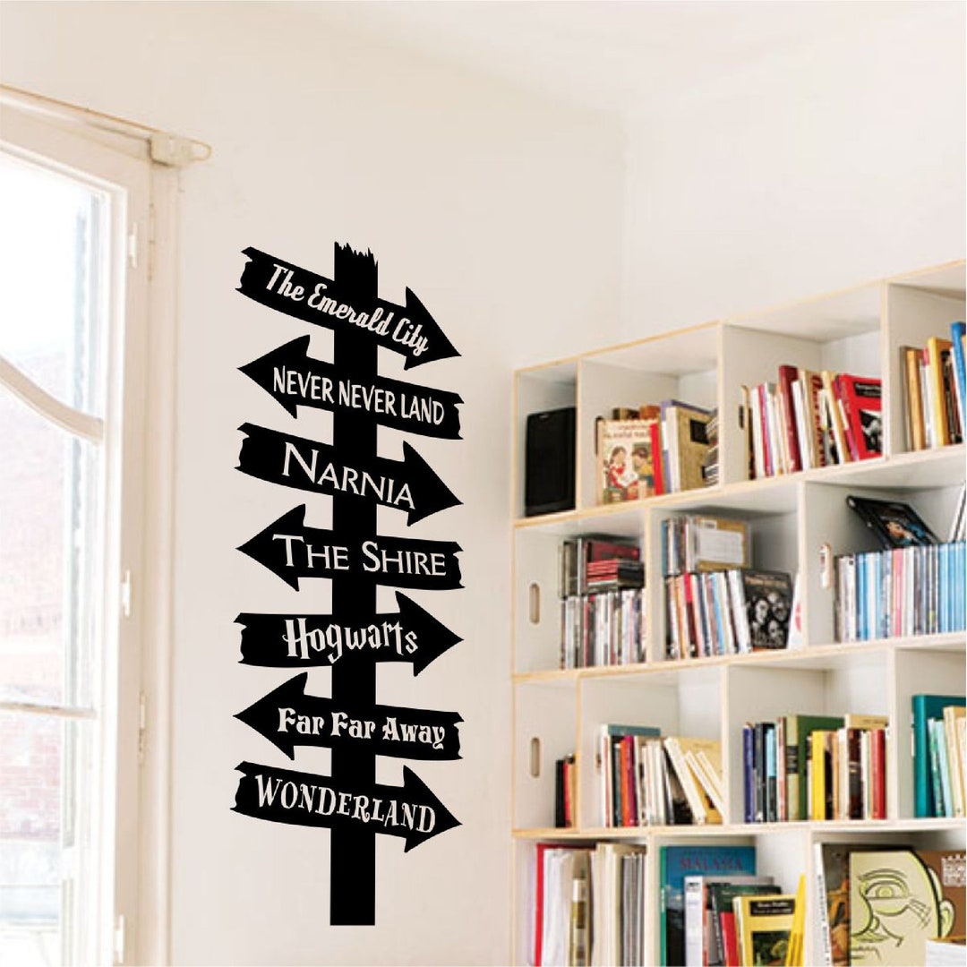 Book Destination Arrows Sign Decals Wall Decal Art Decor for Your School Classroom or Library Educational Wall Decor Decals Murals Etsy