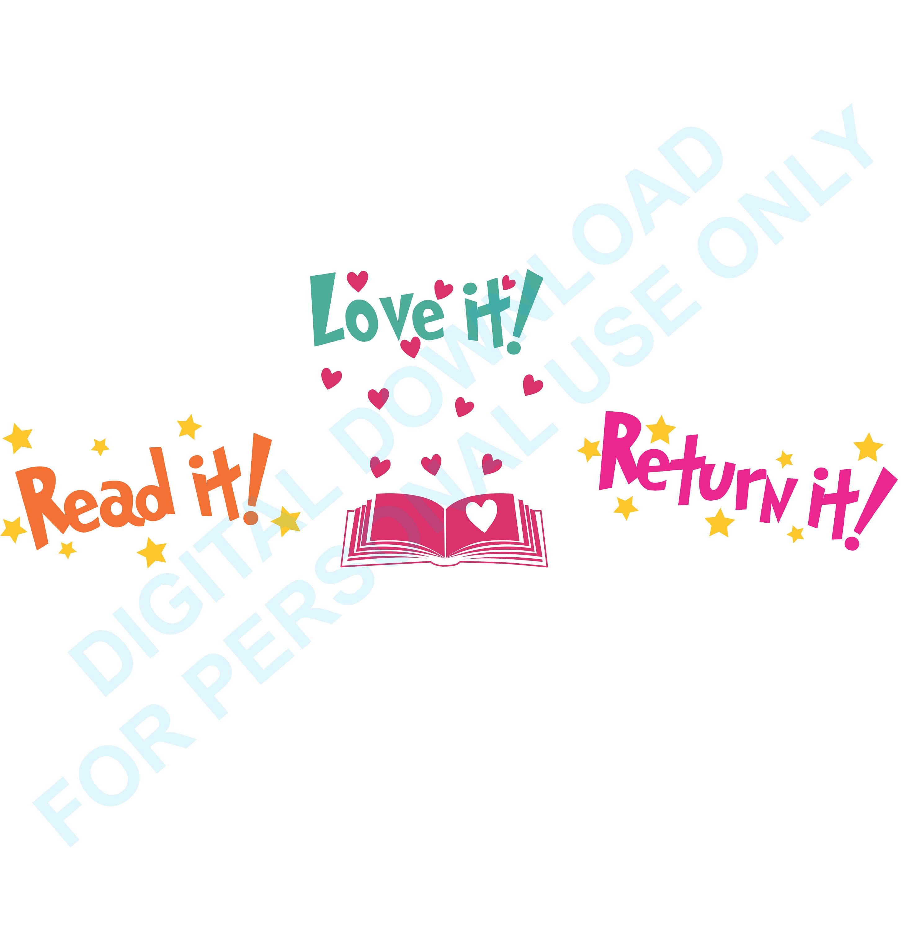 48 Cute Return Library Books/reading Planner Stickers 