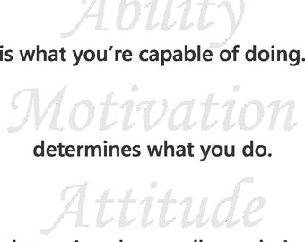 Autocollant Mural Motivation - "Ce Que Vous êtes Capable De Faire..." - Vinyle Noir Déco