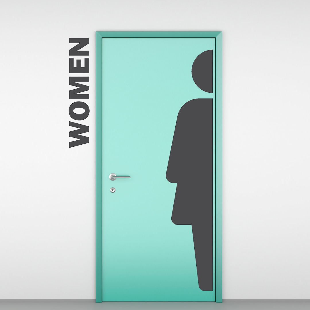 Modern Men or Women Restroom Silhouette Decal Signs You Can DIY With ...
