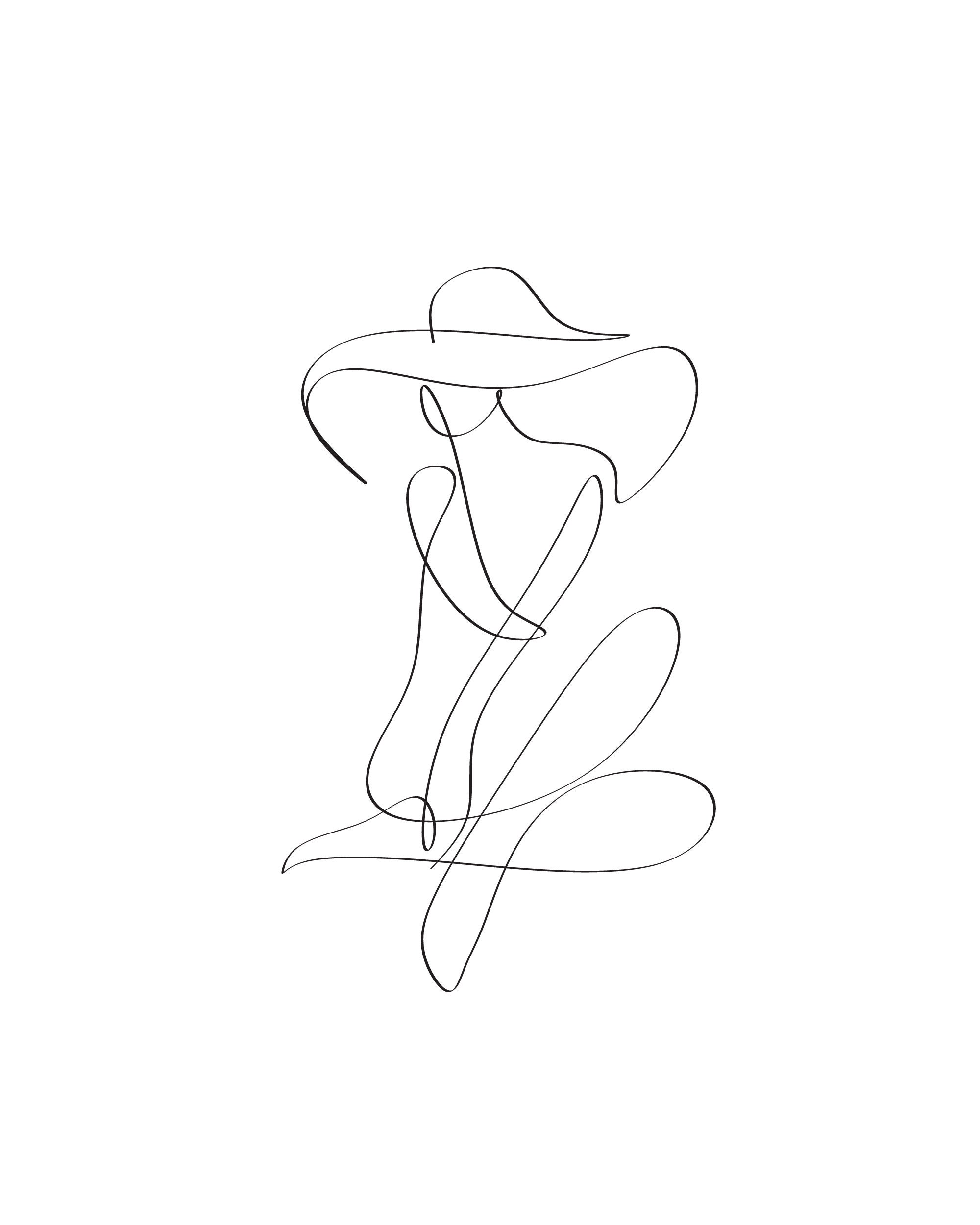 Abstract Women Line art Set of 3 Etsy