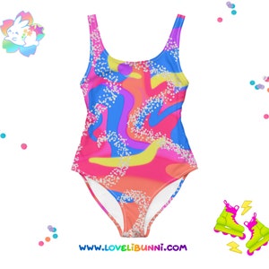 90s Malibu Retro Roller Skate | One-Piece Swimsuit / Leotard