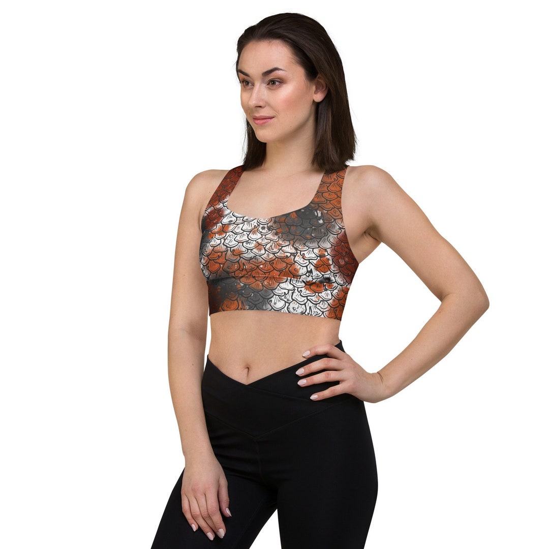 Artistic Swimming Team Store Sports Bra_ Red with the Koi Fish