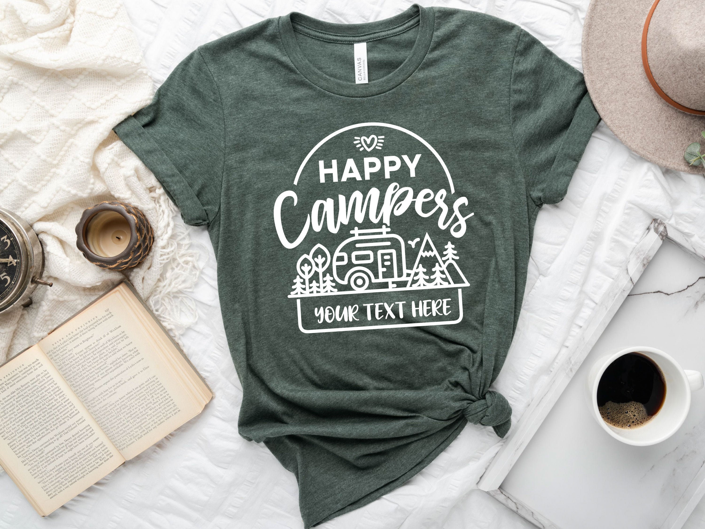 Camping Shirt Personalized Camping Gifts Happy Campers Etsy