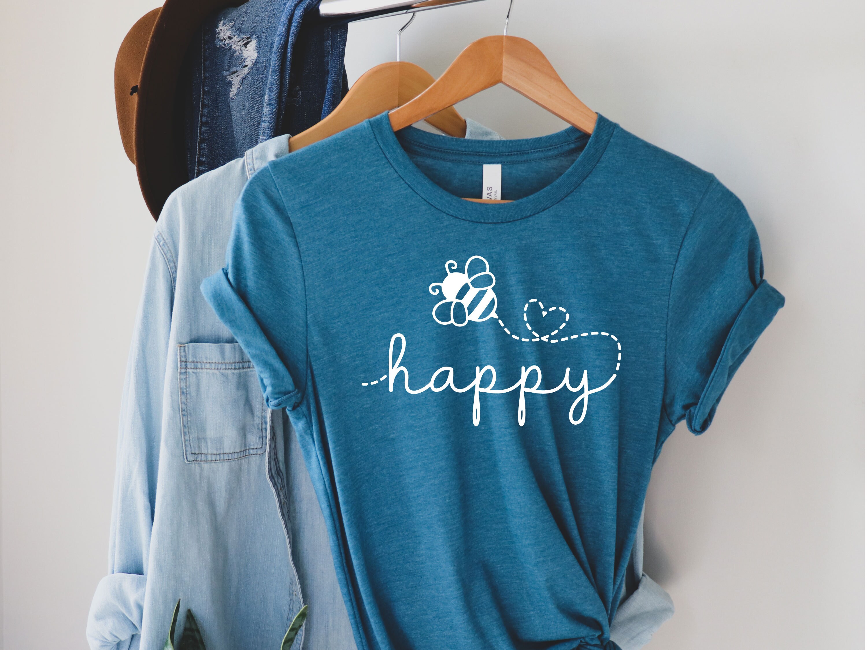 Be Happy Shirt Choose Happy Shirt Positive Shirt Bee Etsy