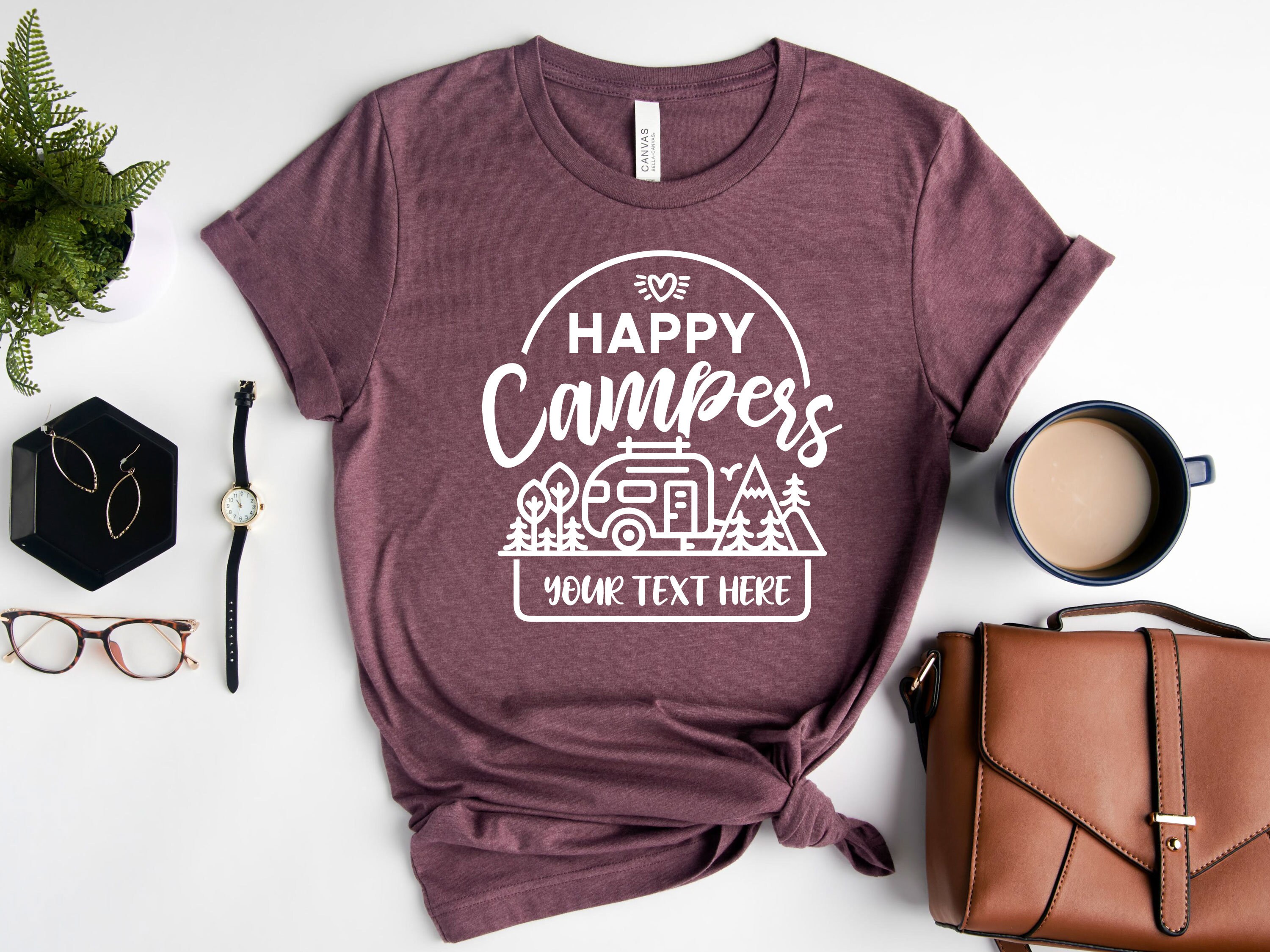 Camping Shirt Personalized Camping Gifts Happy Campers Etsy