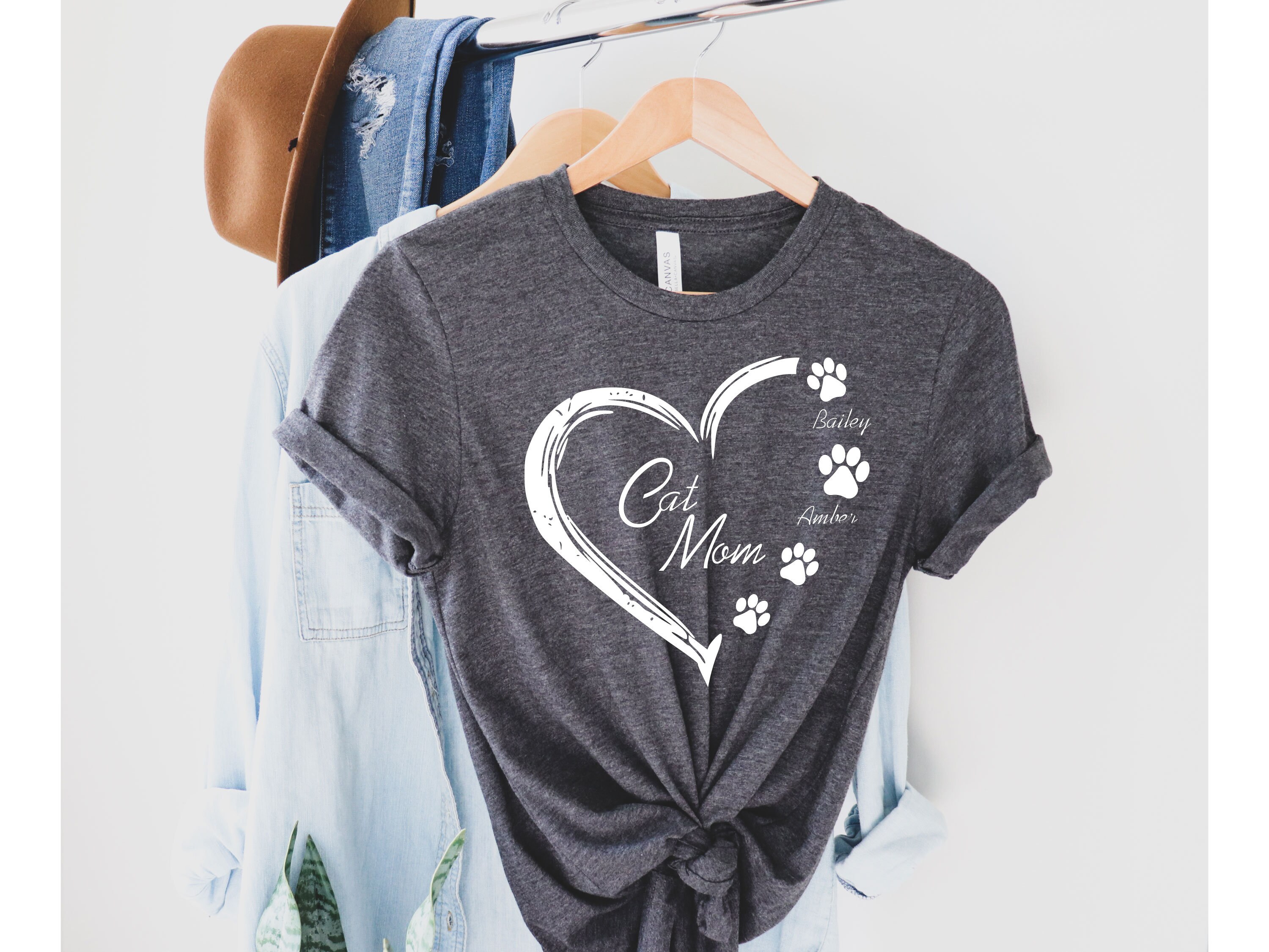 Custom Cat Mom Shirt Cat Lover Gift Cat Mom Shirt With Etsy