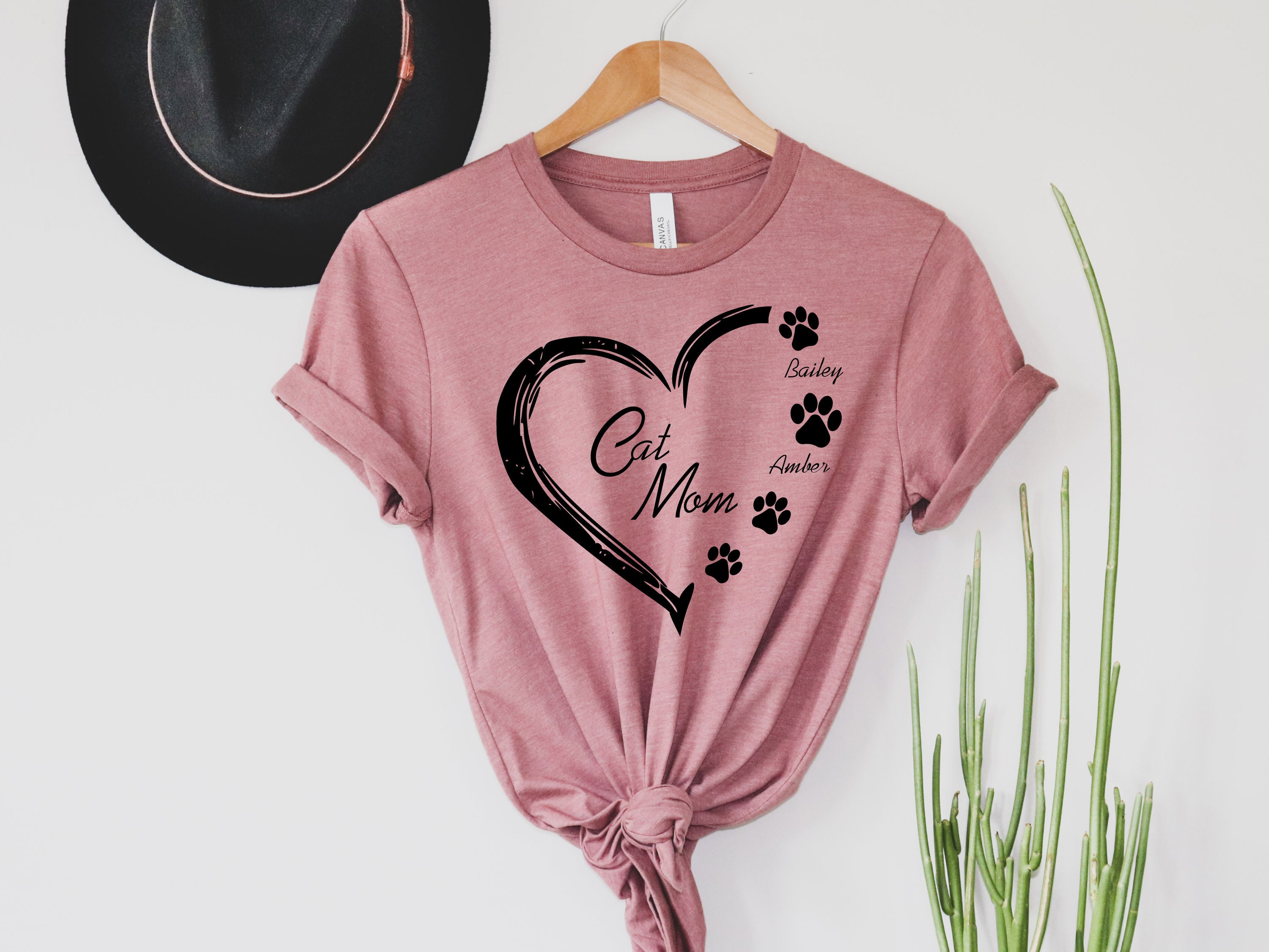 Custom Cat Mom Shirt Cat Lover Gift Cat Mom Shirt With Etsy