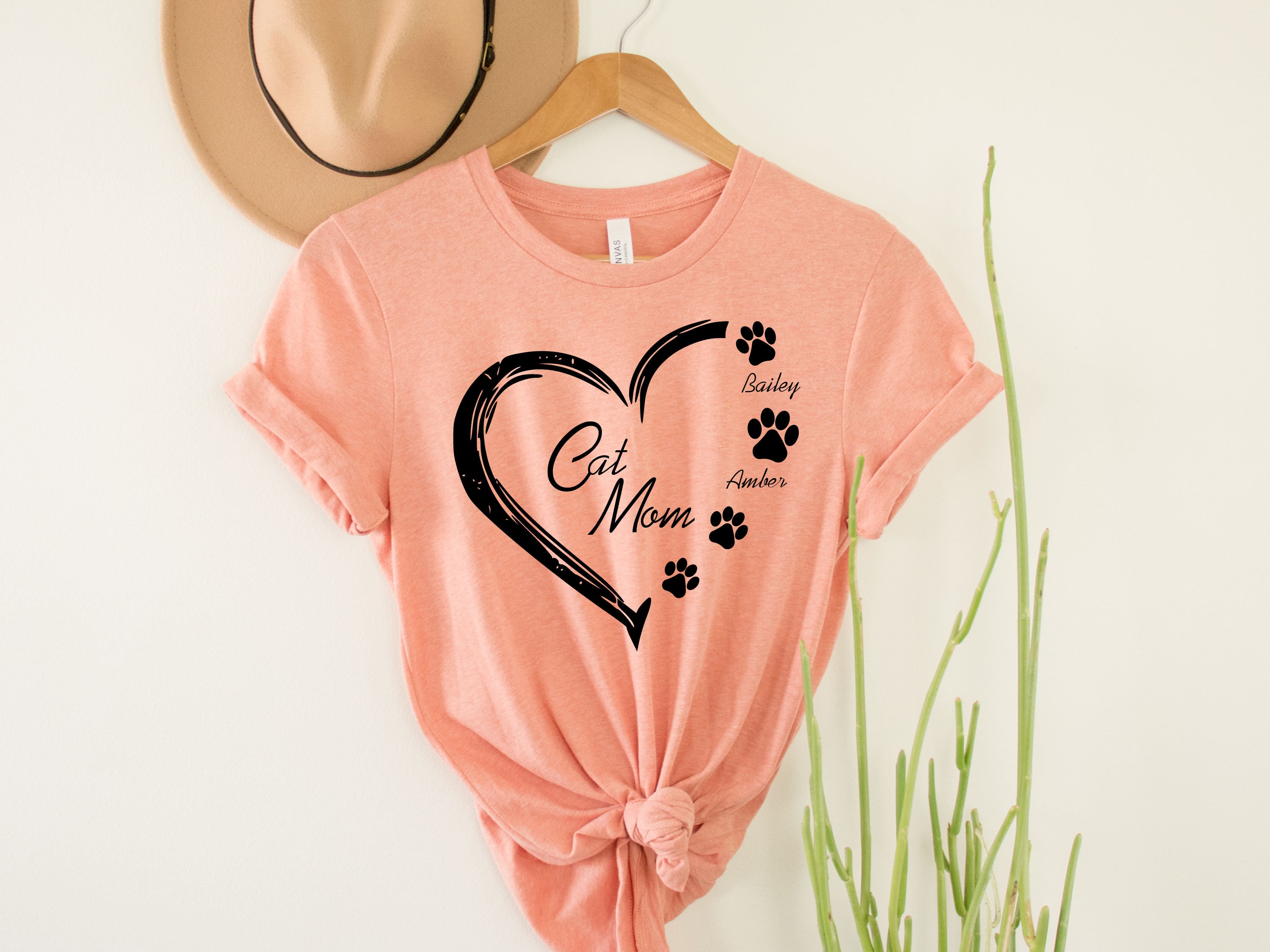 Custom Cat Mom Shirt Cat Lover Gift Cat Mom Shirt With Etsy