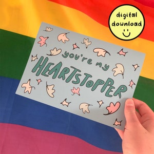 Heartstopper Karte, Grußkarte, Gif Für Partner, LGBTQ+