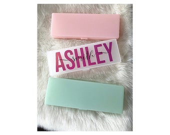Personalized frosted Pencil Case, Pencil Box, Custom Back to School Supplies box Custom pencil case makeup box storage customized Minimalist