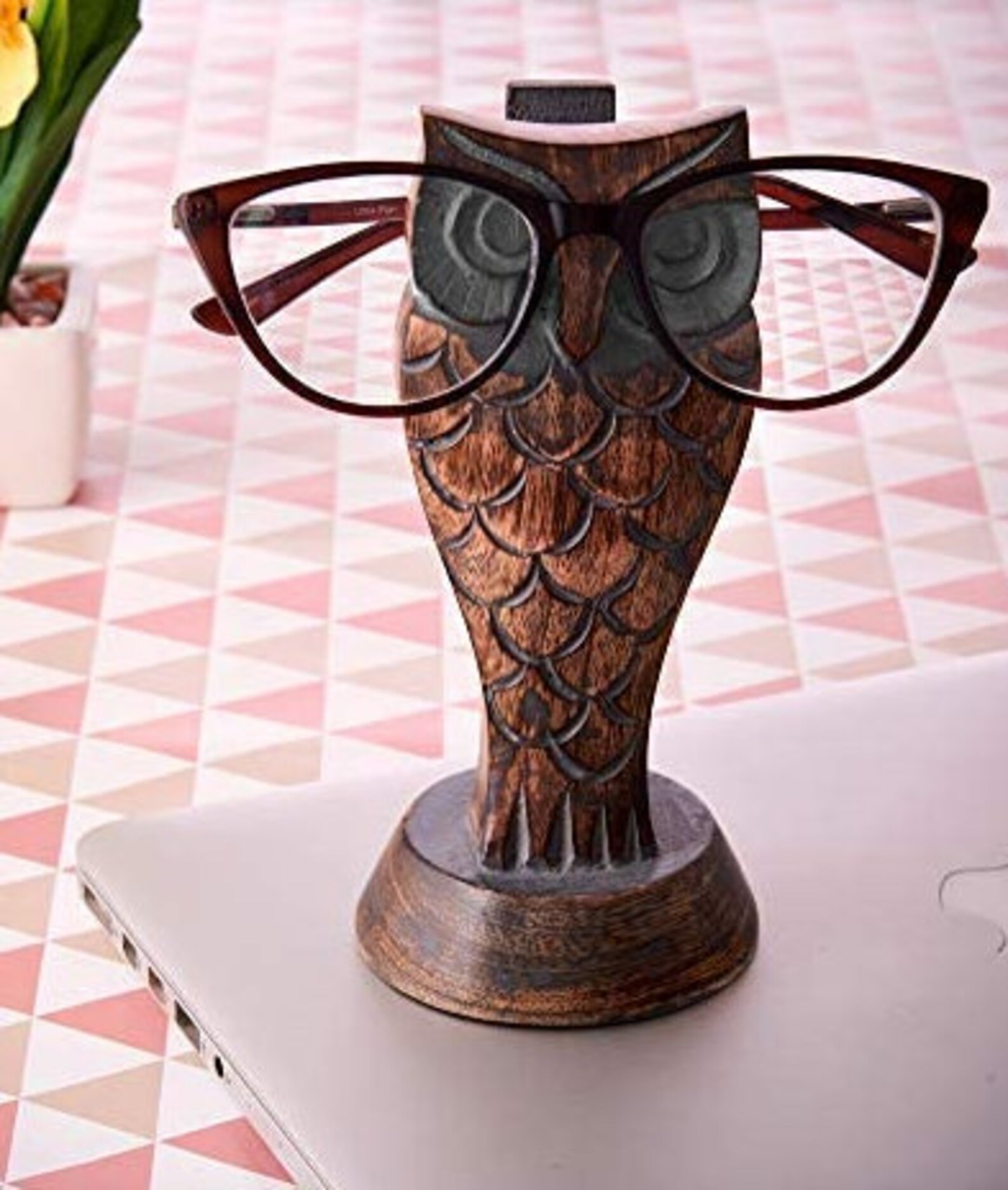 Owl Eyeglass Spectacle Holder Wooden Handmade Eximious India Etsy