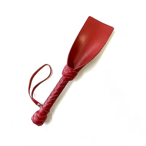 Leather Paddle 14,5&quot; Flogger Thuddy Tool - Handmade